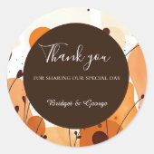 Rustieke Terracotta Mandala Boho bruiloft Ronde Sticker (Voorkant)