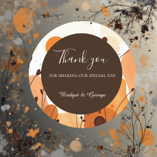 Rustieke Terracotta Mandala Boho bruiloft Ronde Sticker