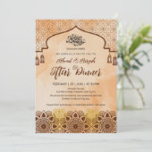 Rustieke Terracotta Mandala Ramadan Iftar-diner Kaart (Staand voorkant)