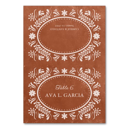 Rustieke Terracotta Mexicaanse bruiloft Kaart (Voorkant)