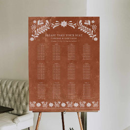 Rustieke Terracotta Mexicaanse bruiloft Zitting Gr