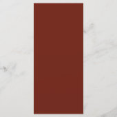Rustieke Terracotta Pampas Gras Bloem Bruiloftsmen Menu (Achterkant)