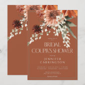 Rustieke Terracotta Roest Bloemen Douche CUSTOM Kaart (Voorkant / Achterkant)