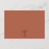 Rustieke terracotta roest bloemen receptie informatiekaartje (Achterkant)