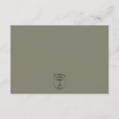 Rustieke Terracotta Rust Bloemen Details Informatiekaartje (Achterkant)