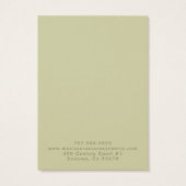 Rustieke Terracotta Sage Oorbel Ketting Display Visitekaartje (Achterkant)