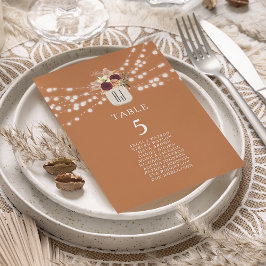 Rustieke Terracotta Sinaasappel Bruiloft Zitkaarte