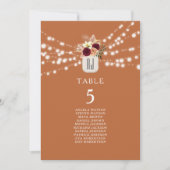 Rustieke Terracotta Sinaasappel Bruiloft Zitkaarte (Voorkant)