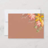 Rustieke terracotta val laat drie foto bruiloft save the date (Achterkant)