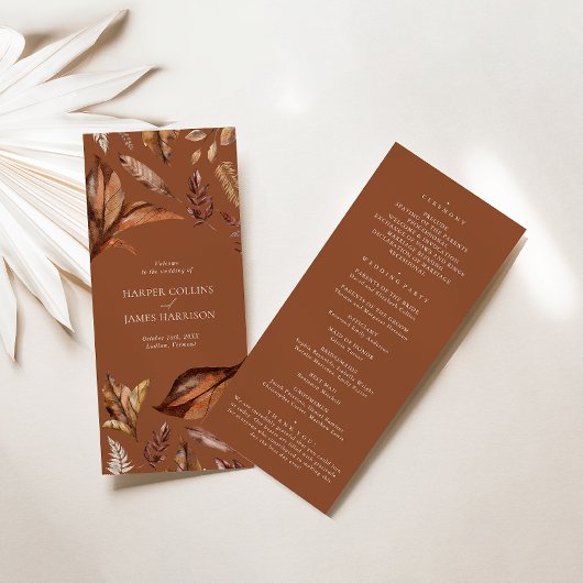 Rustieke terracotta verlaat bruiloft ceremonie pro