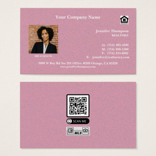 Rustieke Terracotta Visitekaartje Achtergrond (Voorkant /achterkant)