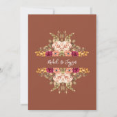 Rustieke Terracotta Waterverf Bloemenherfst Kaart (Achterkant)