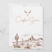 Rustieke Terracotta Western of Rodeo Couples Douch Kaart (Achterkant)