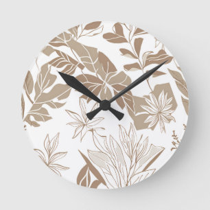 Rustieke Terracotta Wilde Bloem Boho Eclectisch On Ronde Klok