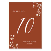 Rustieke terracotta wilde bloemen Boho bruiloft Kaart (Voorkant)