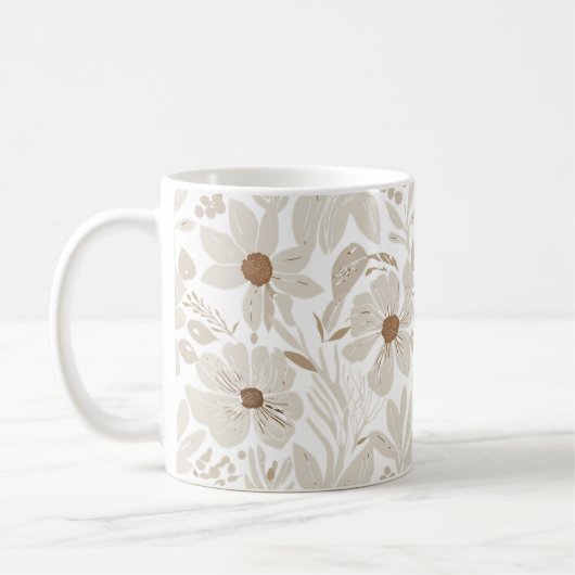 Rustieke Terracotta Wildflower Boho Eclectic Sprin Koffiemok (Links)