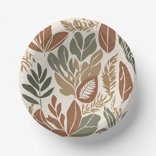 Rustieke Terracotta Wildflower Boho Spring Style Papieren Kommen (Voorkant)