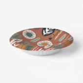 Rustieke Terracotta Wildflower Boho Spring Style Papieren Kommen (Gebogen)