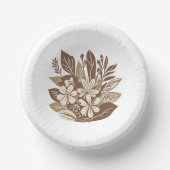 Rustieke Terracotta Wildflower Boho Spring Style Papieren Kommen (Voorkant)