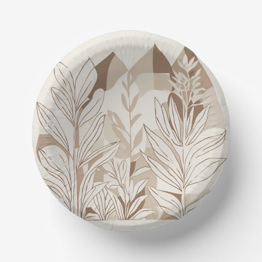 Rustieke Terracotta Wildflower Boho Spring Style Papieren Kommen (Voorkant)