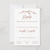 Rustieke Terracotta Wildflower Bruiloft RSVP Kaart (Voorkant)