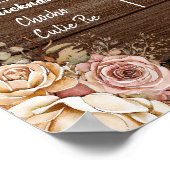 Rustieke Texas Boots Cowgirl 1e Verjaardag Milesto Poster (Hoek)