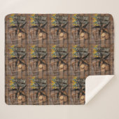 Rustieke Texas Star Western Pistol Cowboylaarzen Sherpa Deken (Voorkant (horizontaal))