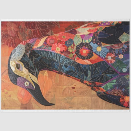 rustieke textuur Vogel Decoupage Tissuepapier (Voorkant)