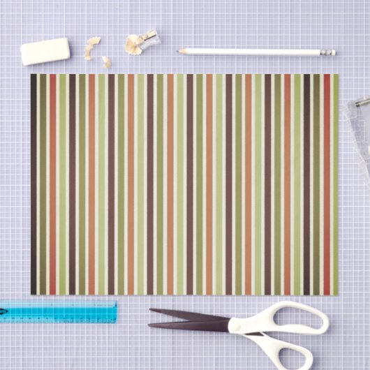 Rustieke Thanksgiving Autumn Stripe Pattern Tissuepapier (Craft)