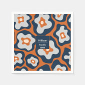 Rustieke Thanksgiving Bloemen Custom Name Servet (Voorkant)