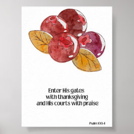 Rustieke Thanksgiving Christelijke kunst Poster