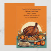 Rustieke Thanksgiving Dag Turkije Uitnodiging (Voorkant / Achterkant)