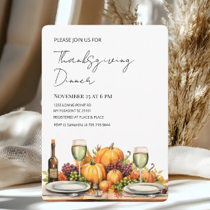 Rustieke Thanksgiving Diner   herfstoogst Kaart