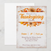 Rustieke Thanksgiving Diner Pompoen Kaart (Voorkant / Achterkant)