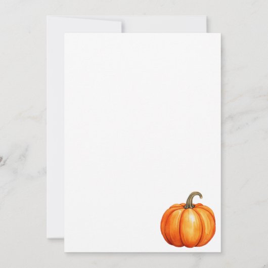 Rustieke Thanksgiving Diner Pompoen Kaart (Achterkant)
