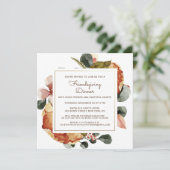 Rustieke Thanksgiving-diner watercolor bloem Kaart (Staand voorkant)