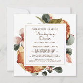 Rustieke Thanksgiving-diner watercolor bloem Kaart (Voorkant)