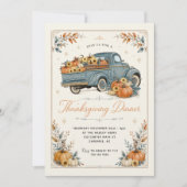 Rustieke Thanksgiving-dinerpompoen Kaart (Voorkant)