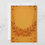 Rustieke Thanksgiving Dinner Invitation | pompoene Kaart (Achterkant)