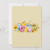 Rustieke Thanksgiving Dinner Pumpkins Uitnodiging (Achterkant)