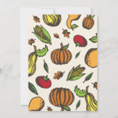 Rustieke Thanksgiving Feest Kaart (Achterkant)