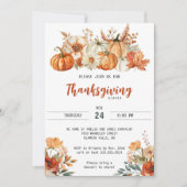 Rustieke Thanksgiving Friendsgiving Herfstfeest Kaart (Voorkant)