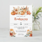 Rustieke Thanksgiving Friendsgiving Herfstfeest Kaart (Staand voorkant)