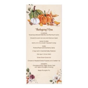 Rustieke Thanksgiving Friendsgiving Herfstmenu Reclamekaart
