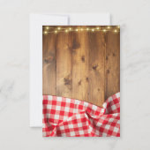 Rustieke Thanksgiving geroosterd Turkije Baby show Bedankkaart (Achterkant)