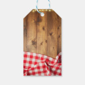 Rustieke Thanksgiving geroosterd Turkije Baby show Cadeaulabel (Achterkant)