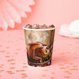 Rustieke Thanksgiving geroosterd Turkije Baby show Papieren Bekers