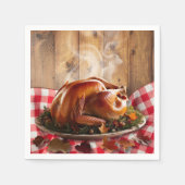 Rustieke Thanksgiving geroosterd Turkije Baby show Servet (Voorkant)