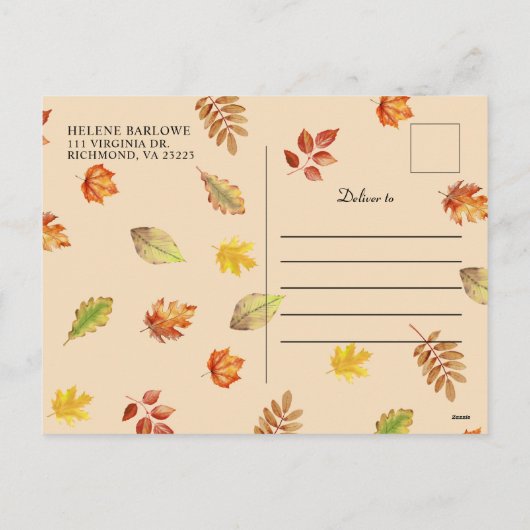 Rustieke Thanksgiving Herfst Dankbaar Feestdagenkaart (Achterkant)