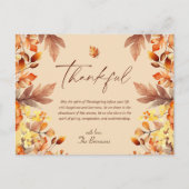 Rustieke Thanksgiving Herfst Dankbaar Feestdagenkaart (Voorkant)